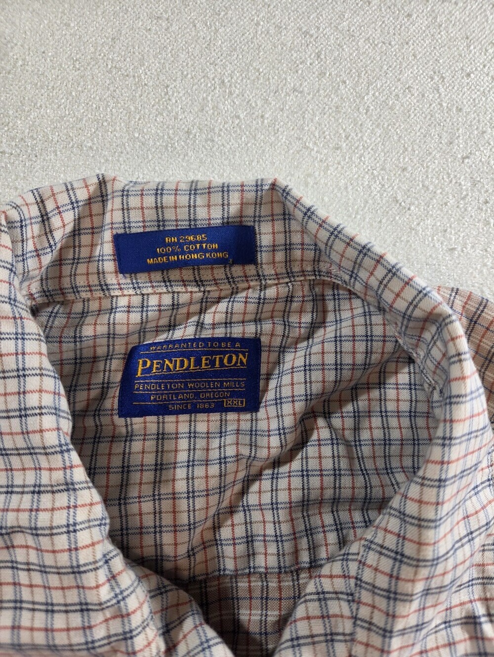 Pendleton Fremont Shirt Mens XXL Plaid Embroidered Hawaiian Cotton - Picture 2 of 6